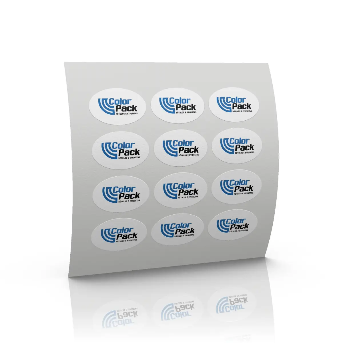 Rótulo Adesivo Oval - Folha